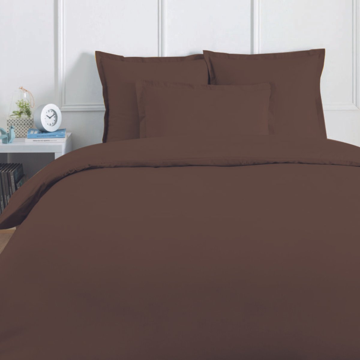Le Roi du Matelas - Housse de couette Coton Taupe - 200x200 cm