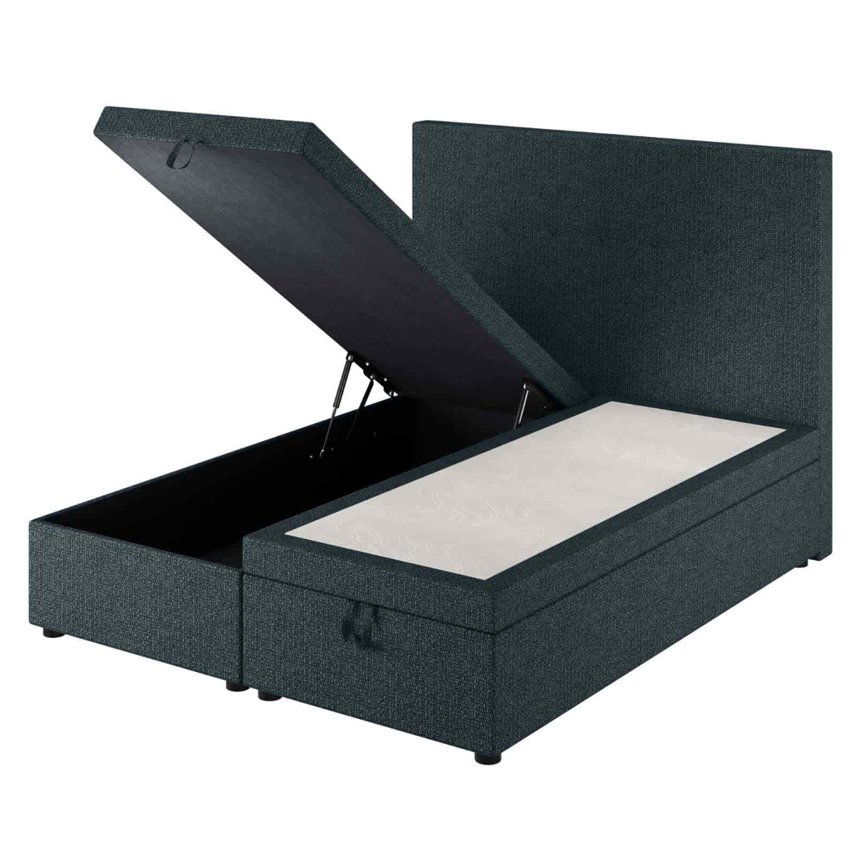 Le Roi du Matelas - Lit Coffre Cassia Bleu - 160x200 cm