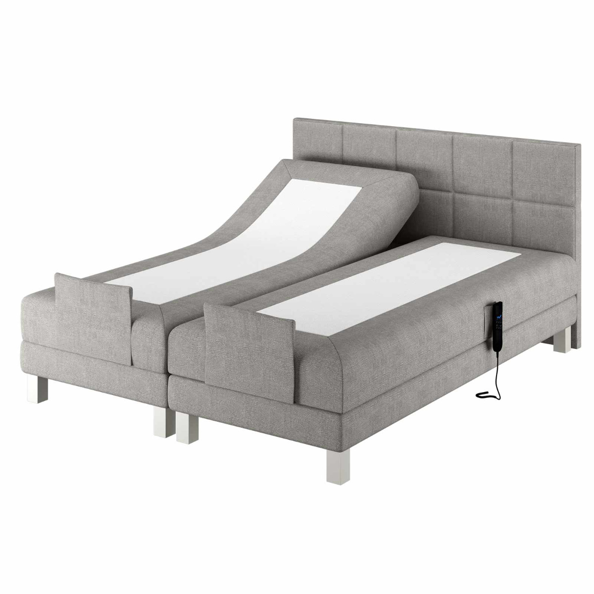Le Roi du Matelas - Boxspring Eton Electrique Merlot Gris - 90x200 cm