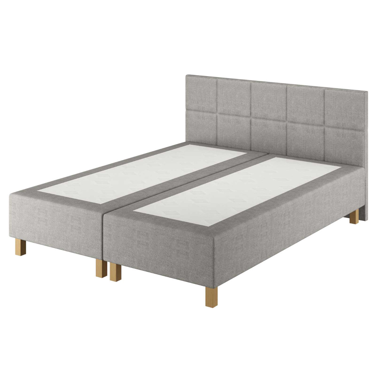 Le Roi du Matelas - Boxspring Forbes Merlot Gris - 90x190 cm