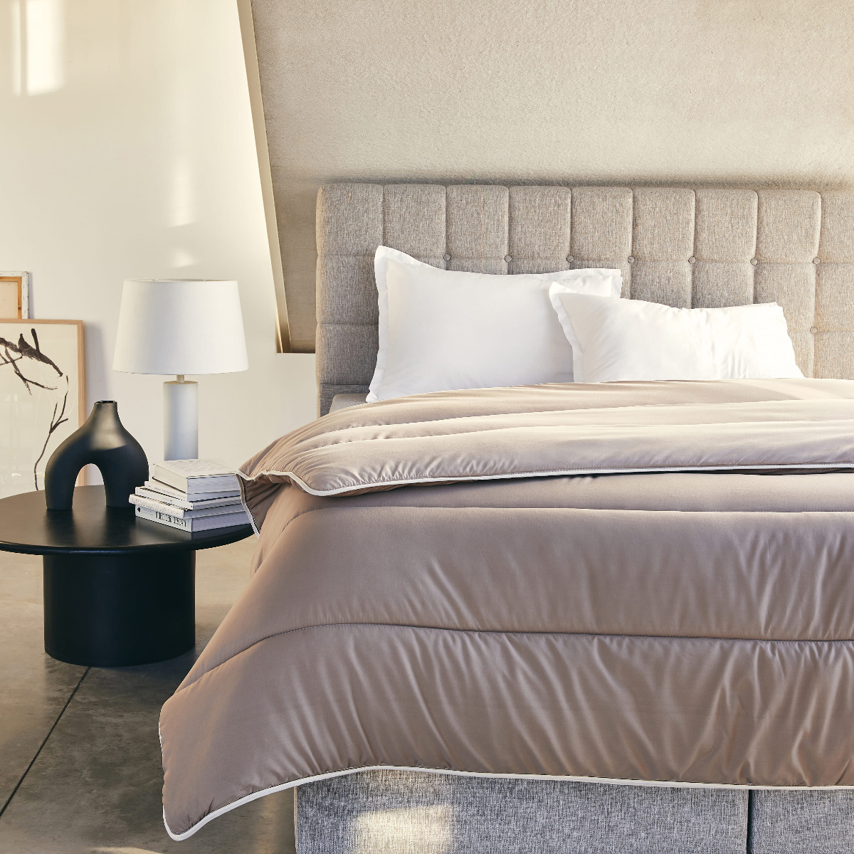 Le Roi du Matelas - Couette Colors Taupe - 240x260 cm