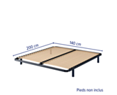 Sommier 20 lattes - 140x200 cm