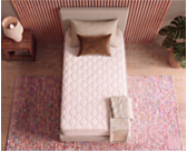 Ensemble literie Leon beige - 90x190 cm 