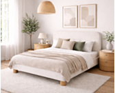 Tête de lit tissu bouclé 