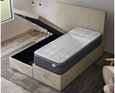 Lit Coffre Cassia Beige - 160x200 cm