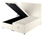 Lit Coffre Cassia Bouclé Blanc - 140x190 cm