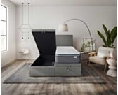 Lit Coffre Cassia Gris - 140x200 cm