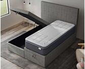 Lit Coffre Cassia Gris - 160x200 cm