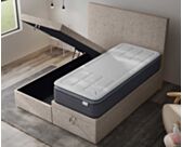 Lit Coffre Cassia Taupe - 160x200 cm