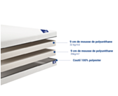 Matelas confort ferme Cocoon mousse polyuréthane 140x190 cm 