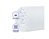 Drap-housse Coton Blanc Bonnet 25 - 160x200 cm