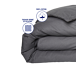 Housse de couette Coton Zinc - 200x200 cm