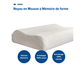 Oreiller Memo Vegetal Ergonomique - 40x60 cm