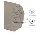 Drap-housse Coton Vison Bonnet 25 - 180x200 cm