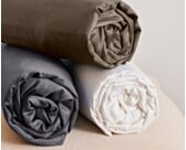 Drap-housse Coton Taupe Bonnet 25 - 140x200 cm