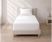 Ambiance drap-housse Percale Blanc Bonnet 35 - 80X200 cm