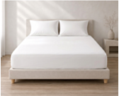 Ambiance drap-housse percal blanc bonnet 35 140x200
