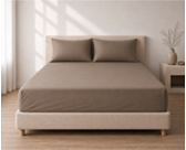 Ambiance drap-housse percale Cashmere Bonnet 35 140X200 cm