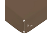 Drap-housse Coton Taupe Bonnet 25 - 70x190 cm
