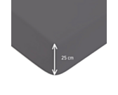 Drap-housse Coton Zinc Bonnet 25 - 140x190 cm