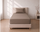 Ambiance drap-housse Percale Cashmere Bonnet 35 - 90X190 cm