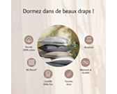 Taie d'oreiller percale Gris Fonce - 50x70 cm