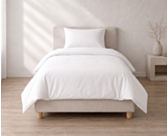 Housse de couette percale blanc 