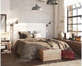 Tête de lit Kalmia Boucle Blanc 160 - H120 cm