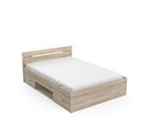 Lit Michigan Chêne - 140x200 cm