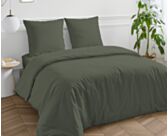 Housse de couette Coton Kaki - 240x260 cm