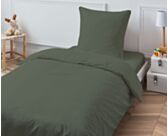 Taie d'oreiller Coton Kaki - 63x63 cm