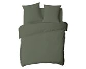 Housse de couette Coton Kaki - 200x200 cm