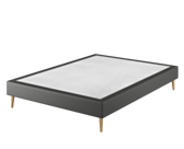 Sommier Tapissier Cirse Deco Noir - 140x200 cm