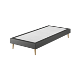 Sommier Tapissier Cirse Deco Noir - 120x200 cm