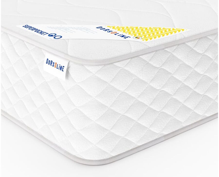 Matelas anti feu mousse haute résilience 7 zones de confort 