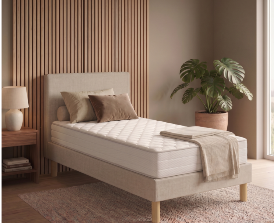 Ensemble literie Leon beige - 90x190 cm 