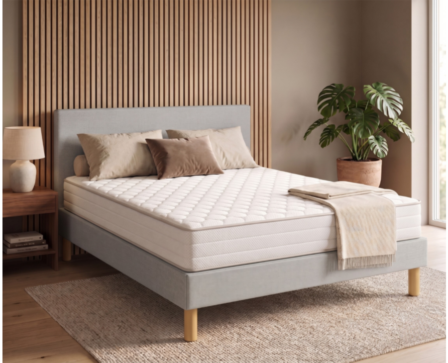 Ensemble literie Leon Gris - 140 x 200 cm