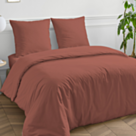 Housse de couette Coton Terracotta - 200x200 cm