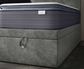 Lit Coffre Cassia Velours Gris - 180x200 cm