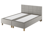 Boxspring Dayton Merlot Gris - 90x190 cm