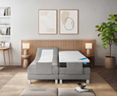 Boxspring Eton Electrique Merlot Gris - 140x200 cm