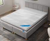 Boxspring Forbes Merlot Gris - 140x190 cm
