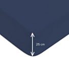 Drap-housse Coton Bleu Bonnet 25 - 120x200 cm
