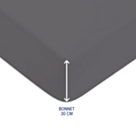 Drap-housse Coton Zinc Bonnet 30 - 200x200 cm