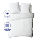 Housse de couette Coton Blanc - 200x200 cm