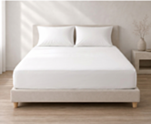 Ambiance drap-housse percale Blanc Bonnet 35 -140X190 cm
