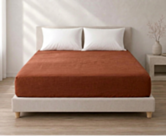 Ambiance drap-housse Percale henna Bonnet 35 140X200