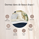 Drap-housse Satin Blanc Bonnet 35 - 140x190 cm