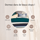 Taie d'oreiller Coton Zinc - 50x70 cm