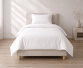 Housse de couette percale blanc 